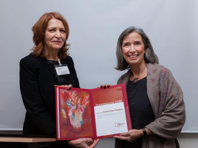 Verleihung der Hammonia 2018 an Prof. Dr. Christine Färber